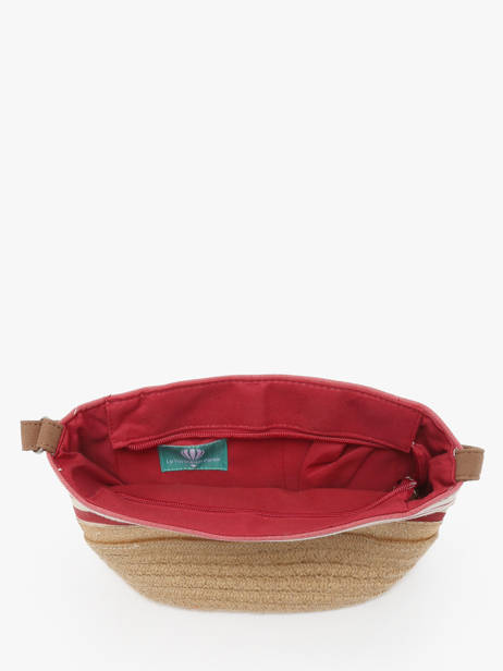 Cross Body Tas Mariniere Le voyage en panier Rood mariniere PM796 ander zicht 3