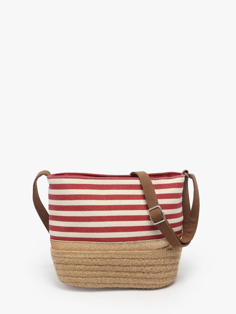 Cross Body Tas Mariniere Le voyage en panier Rood mariniere PM796 ander zicht 4