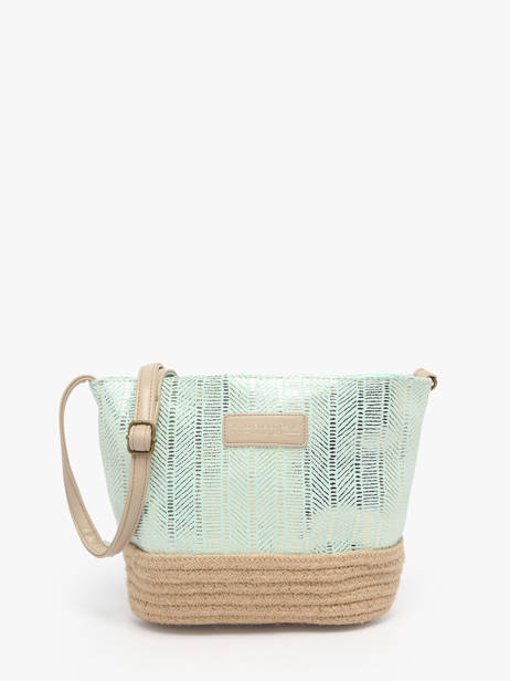 Cross Body Tas Irisé Raffia Le voyage en panier Blauw guimauve PM289