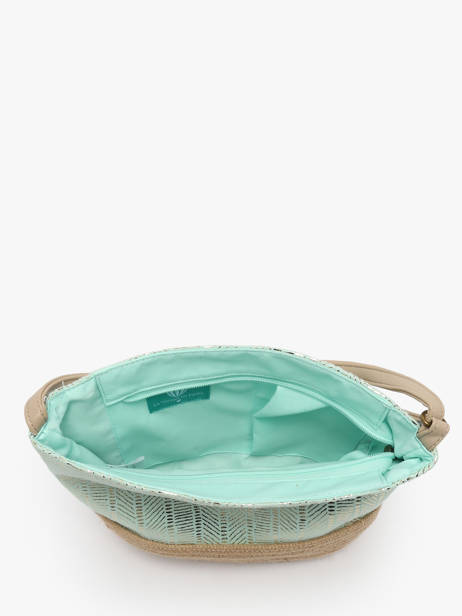 Cross Body Tas Irisé Raffia Le voyage en panier Blauw guimauve PM289 ander zicht 3