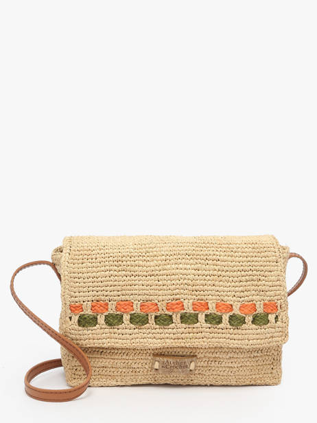 Cross Body Tas L'atelier Du Crochet Raphia Le voyage en panier Beige l'atelier du crochet AM803