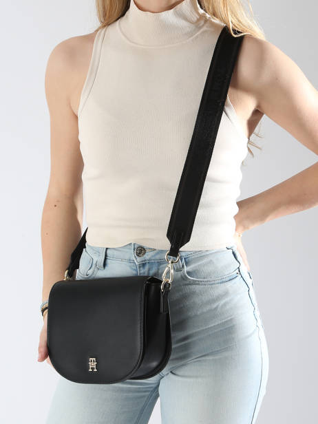 Cross Body Tas Th Logotape Tommy hilfiger Zwart th logotape AW17184 ander zicht 1