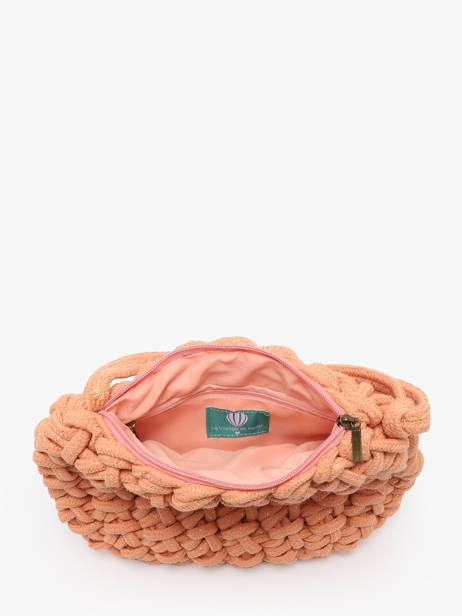 Cross Body Tas Crochet Le voyage en panier Oranje crochet PM854 ander zicht 3