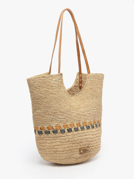 Schoudertas L'atelier Du Crochet Raphia Le voyage en panier Beige l'atelier du crochet AM804 ander zicht 2