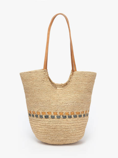 Schoudertas L'atelier Du Crochet Raphia Le voyage en panier Beige l'atelier du crochet AM804 ander zicht 4