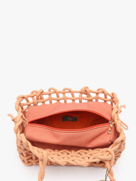 Handtassen Crochet Le voyage en panier Oranje crochet PM853 ander zicht 3