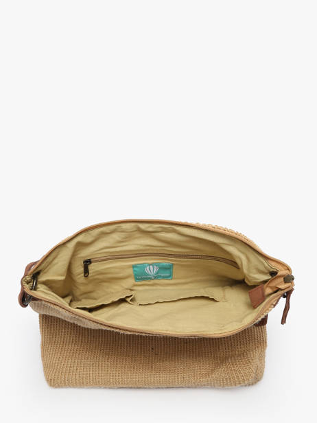 Cross Body Tas Over The Rainbow Jute Le voyage en panier Beige over the rainbow PM757 ander zicht 3