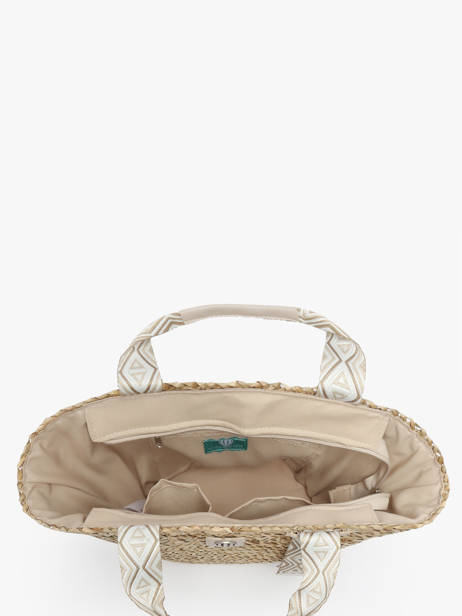 Handtas Estival Stro Le voyage en panier Beige estival PM848 ander zicht 3