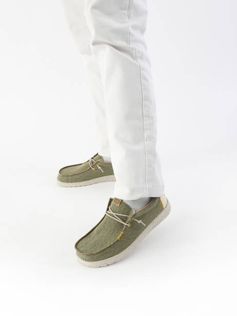 Mocassins Wally Coastline Jute Hey dude Groen men 40952 ander zicht 1