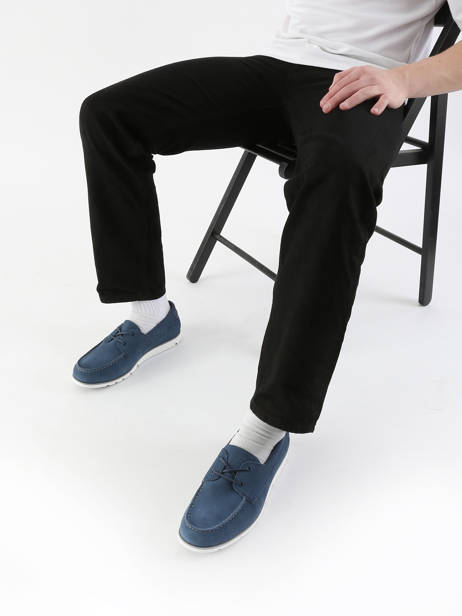 Mocassins Grafton Bay Lace Up Uit Leder Timberland Blauw men 42X7EP31 ander zicht 1