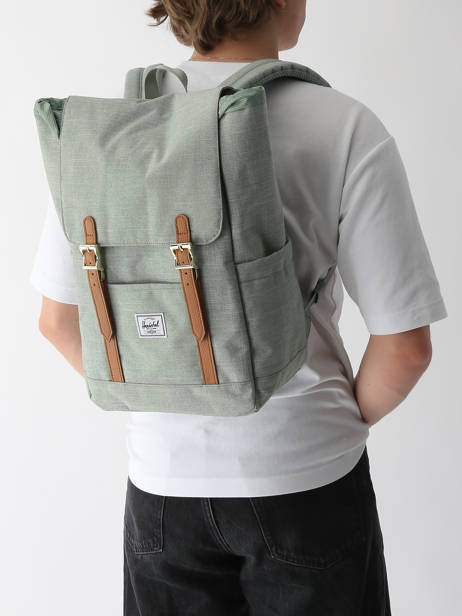 Rugzak 1 Compartiment Herschel Groen classics 11400 ander zicht 1