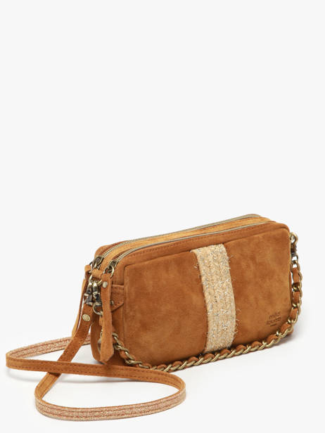 Cross Body Tas Vintage Leder Mila louise Bruin vintage 2367XSV4 ander zicht 2