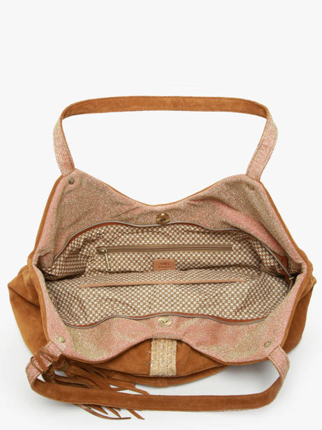 Schoudertas Vintage Leder Mila louise Bruin vintage 23034V4 ander zicht 2