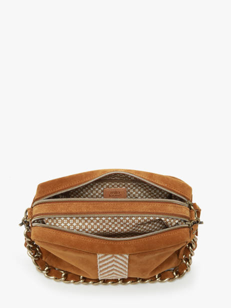Cross Body Tas Vintage Leder Mila louise Bruin vintage 23673V3 ander zicht 3