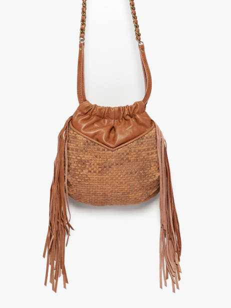 Cross Body Tas Vintage Leder Mila louise Bruin vintage 3812WC ander zicht 1