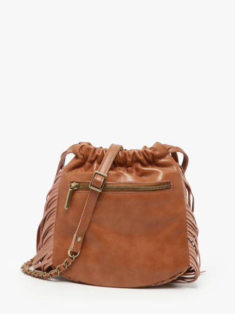 Cross Body Tas Vintage Leder Mila louise Bruin vintage 3812WC ander zicht 3