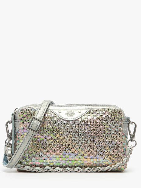 Cross Body Tas Vintage Leder Mila louise Zilver vintage 2367XSWX