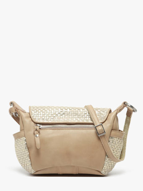 Cross Body Tas Vintage Leder Mila louise Beige vintage 35231WX ander zicht 4