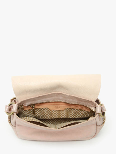 Cross Body Tas Vintage Leder Mila louise Roze vintage 30172X ander zicht 3