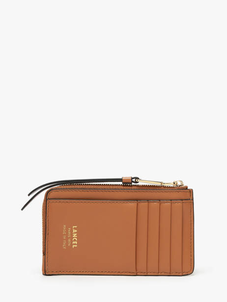 Kaarthouder Leder Lancel Bruin origami A13422 ander zicht 2