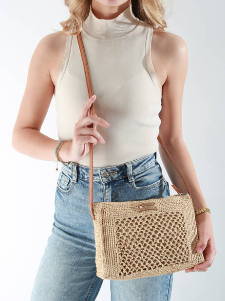 Cross Body Tas L'atelier Du Crochet Raphia Le voyage en panier Wit l'atelier du crochet AM810 ander zicht 1