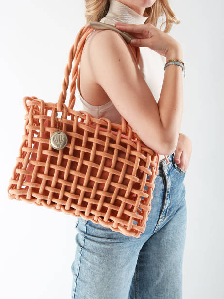 Handtassen Crochet Le voyage en panier Oranje crochet PM853 ander zicht 1