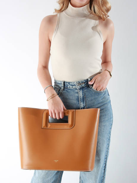 Schoudertas Angele Leder Lancel Bruin angele A13361 ander zicht 2