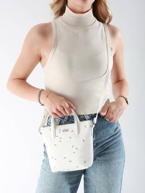 Cross Body Tas L12.12 Season Lacoste Wit l12.12 season NF4993SJ ander zicht 1