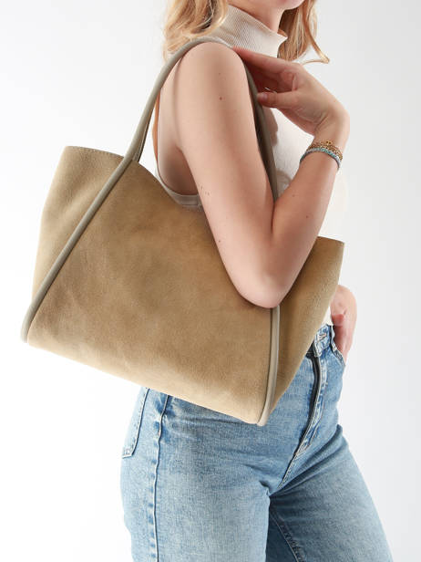 Cross Body Tas Velvet Caviar Leder Milano Beige velvet caviar VC24021 ander zicht 1