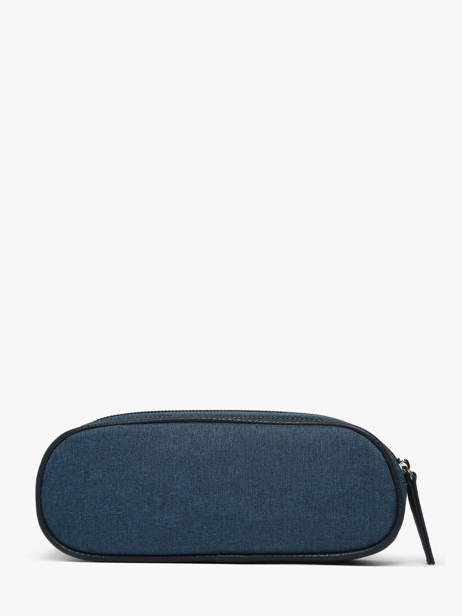 Pennenzak 2 Compartimenten Cameleon Blauw vintage color - VIC-TROU ander zicht 2