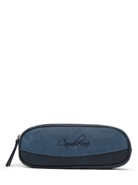 Pennenzak 2 Compartimenten Cameleon Blauw vintage color - VIC-TROU ander zicht 3