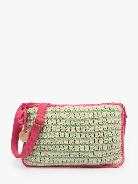 Cross Body Tas Over The Rainbow Katoen Le voyage en panier Groen over the rainbow PM871