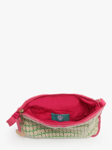Cross Body Tas Over The Rainbow Katoen Le voyage en panier Groen over the rainbow PM871 ander zicht 3