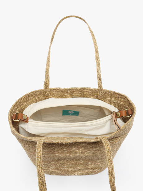 Schoudertas Estival Stro Le voyage en panier Beige estival PM893 ander zicht 3