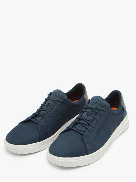 Sneakers Bay Low Lace Uit Leder Timberland Blauw men 292C2881 ander zicht 1