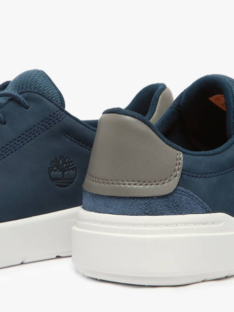 Sneakers Bay Low Lace Uit Leder Timberland Blauw men 292C2881 ander zicht 2