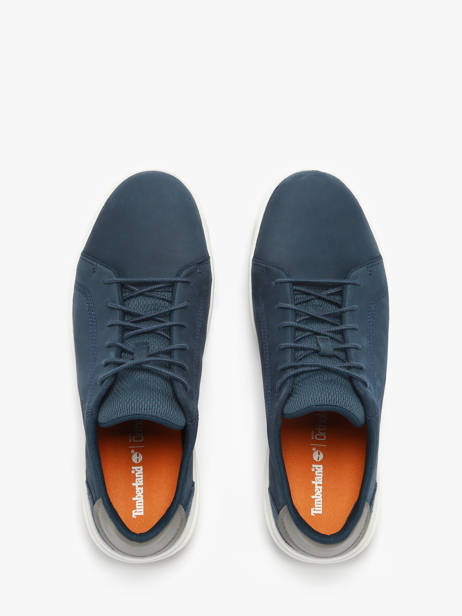 Sneakers Bay Low Lace Uit Leder Timberland Blauw men 292C2881 ander zicht 3