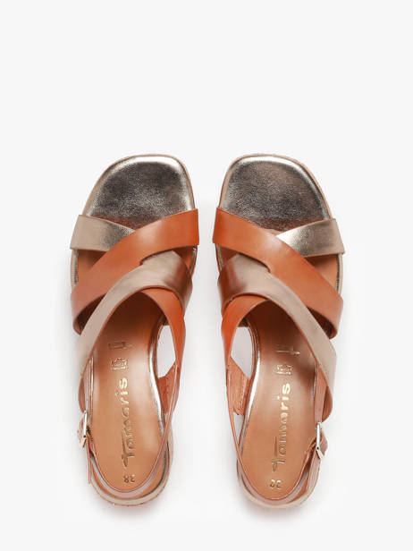 Sandalen Met Hak Uit Leder Tamaris Bruin women 44 ander zicht 3