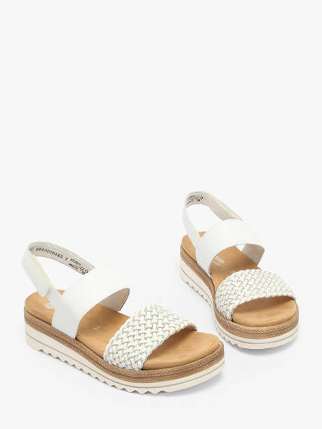 Sandalen Met Platformzool Uit Leder Remonte Wit women 80 ander zicht 1