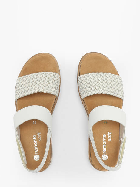 Sandalen Met Platformzool Uit Leder Remonte Wit women 80 ander zicht 3