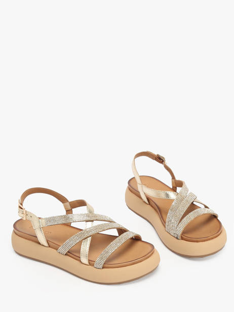 Sandalen Uit Leder Inuovo Goud women A96051 ander zicht 1