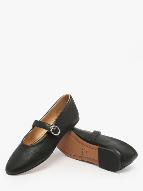 Ballerinas Met Riempjes Uit Leder Inuovo Zwart women C11003 ander zicht 3