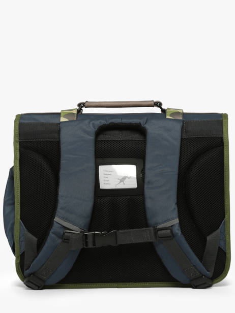 Boekentas Kinderen 3 Compartimenten Cameleon Grijs vintage urban CA41 ander zicht 4