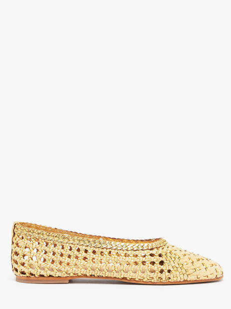 Ballerinas Uit Leder Inuovo Goud accessoires D49006