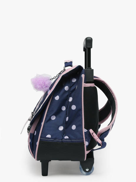 Boekentas Op Wieltjes 2 Compartimenten Tann's Blauw les fantaisies f 42325 ander zicht 2