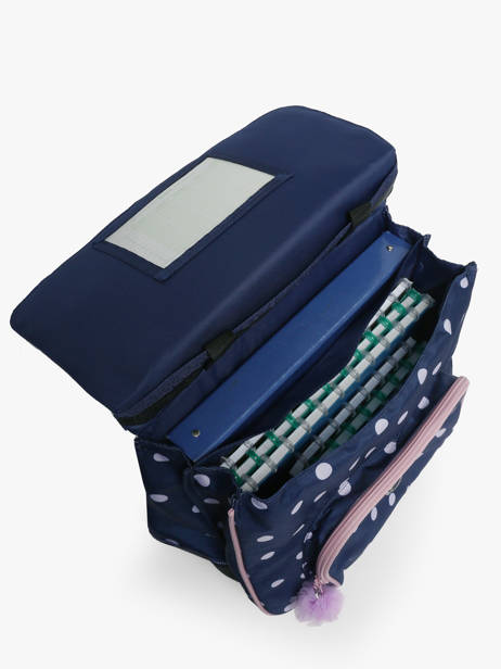 Boekentas Op Wieltjes 2 Compartimenten Tann's Blauw les fantaisies f 42325 ander zicht 3