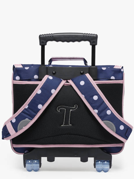 Boekentas Op Wieltjes 2 Compartimenten Tann's Blauw les fantaisies f 42325 ander zicht 4