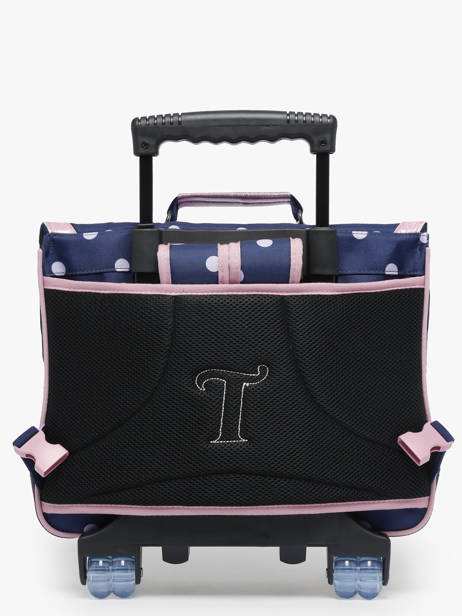 Boekentas Op Wieltjes 2 Compartimenten Tann's Blauw les fantaisies f 42325 ander zicht 5