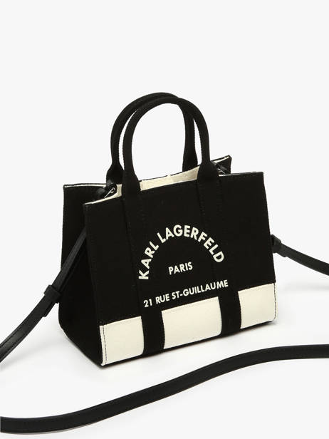 Cross Body Tas Rsg Katoen Karl lagerfeld Zwart rsg A3W50027 ander zicht 1