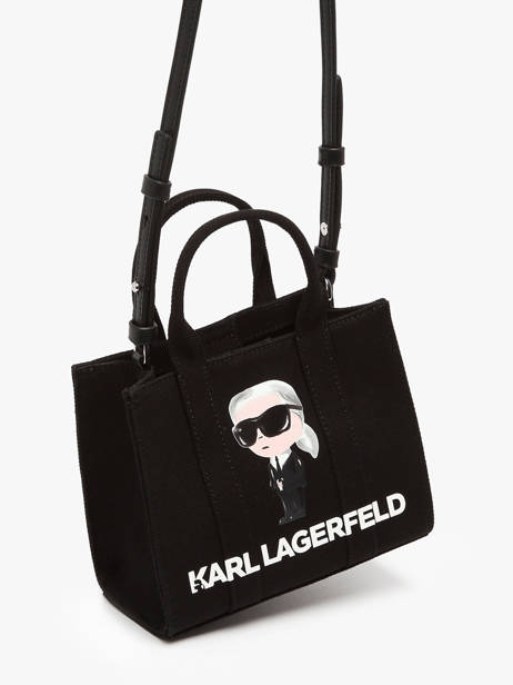 Cross Body Tas K Ikon Katoen Karl lagerfeld Zwart k ikon A3W50109 ander zicht 1